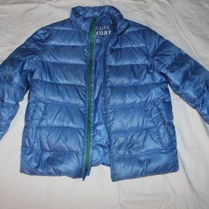 Kids Crewcuts Everyday Puffer Jacket Size 10 Blue